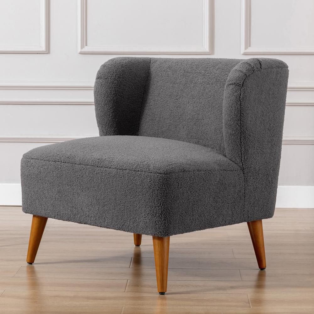 Vesper Boucle Accent Chair Grey