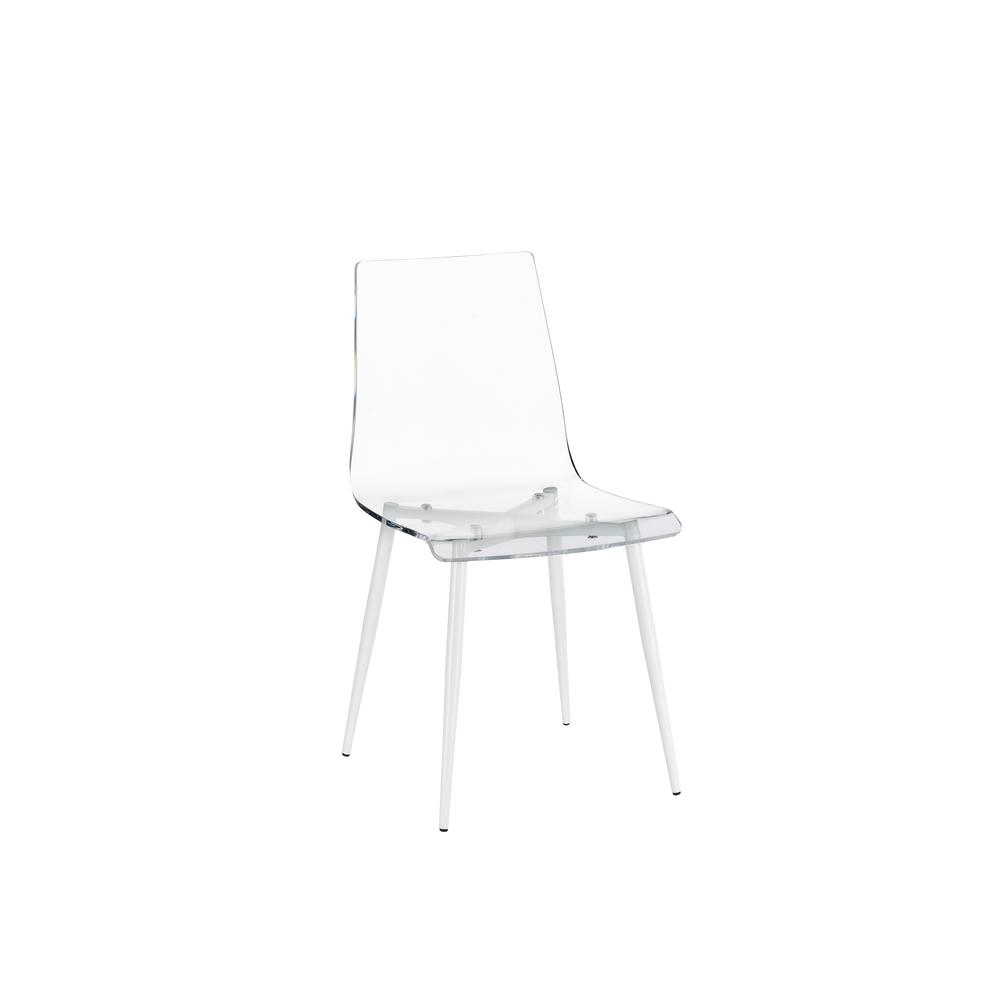Acrylic Dining Chair-White 2/CTN