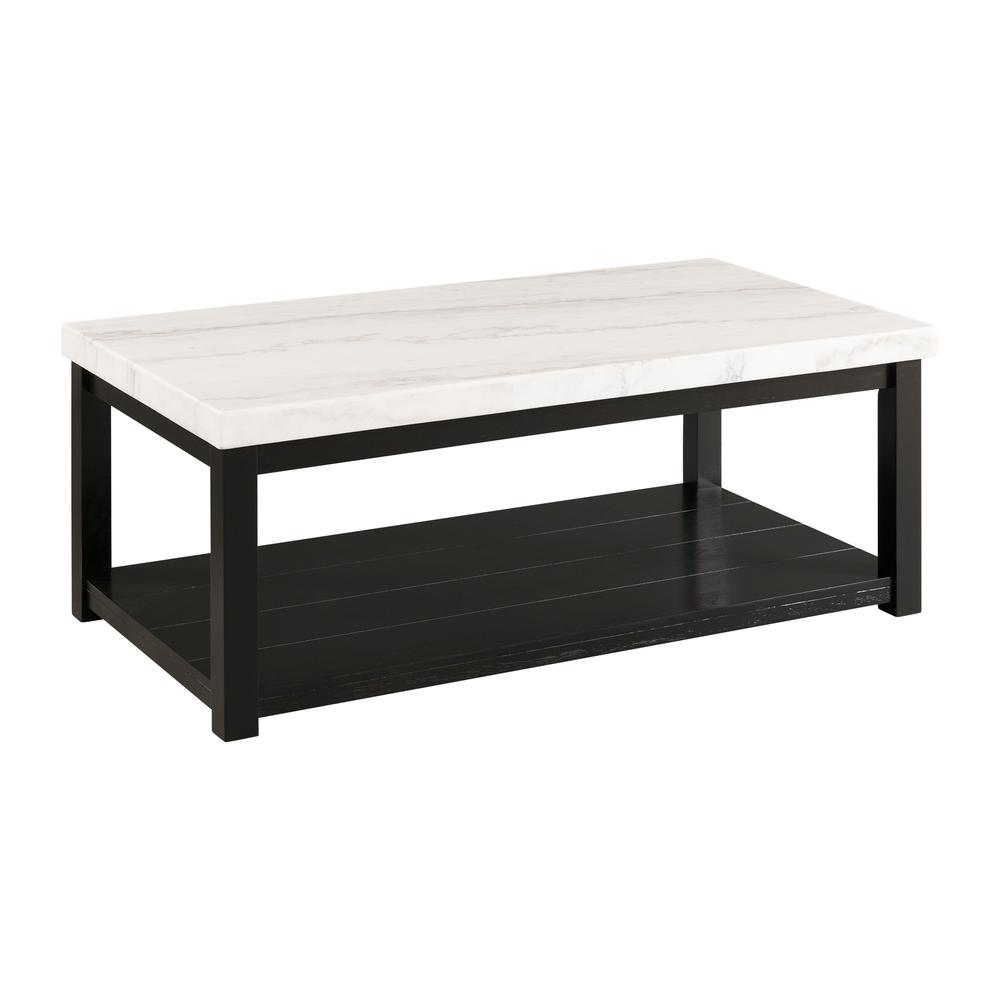 Evie White Marble Rectangle Coffee Table