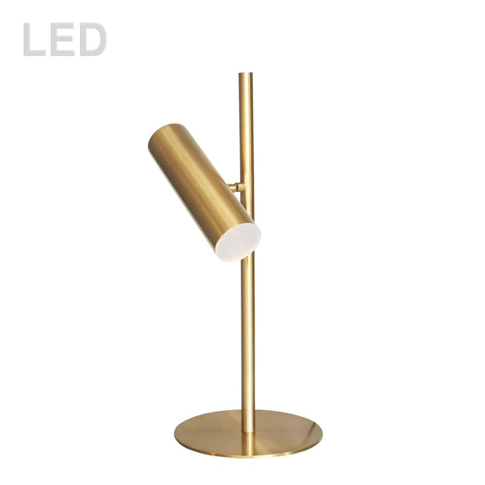 6W Table Lamp, Aged Brass with Frosted Acrylic Diffuser    (CST-196LEDT-AGB)