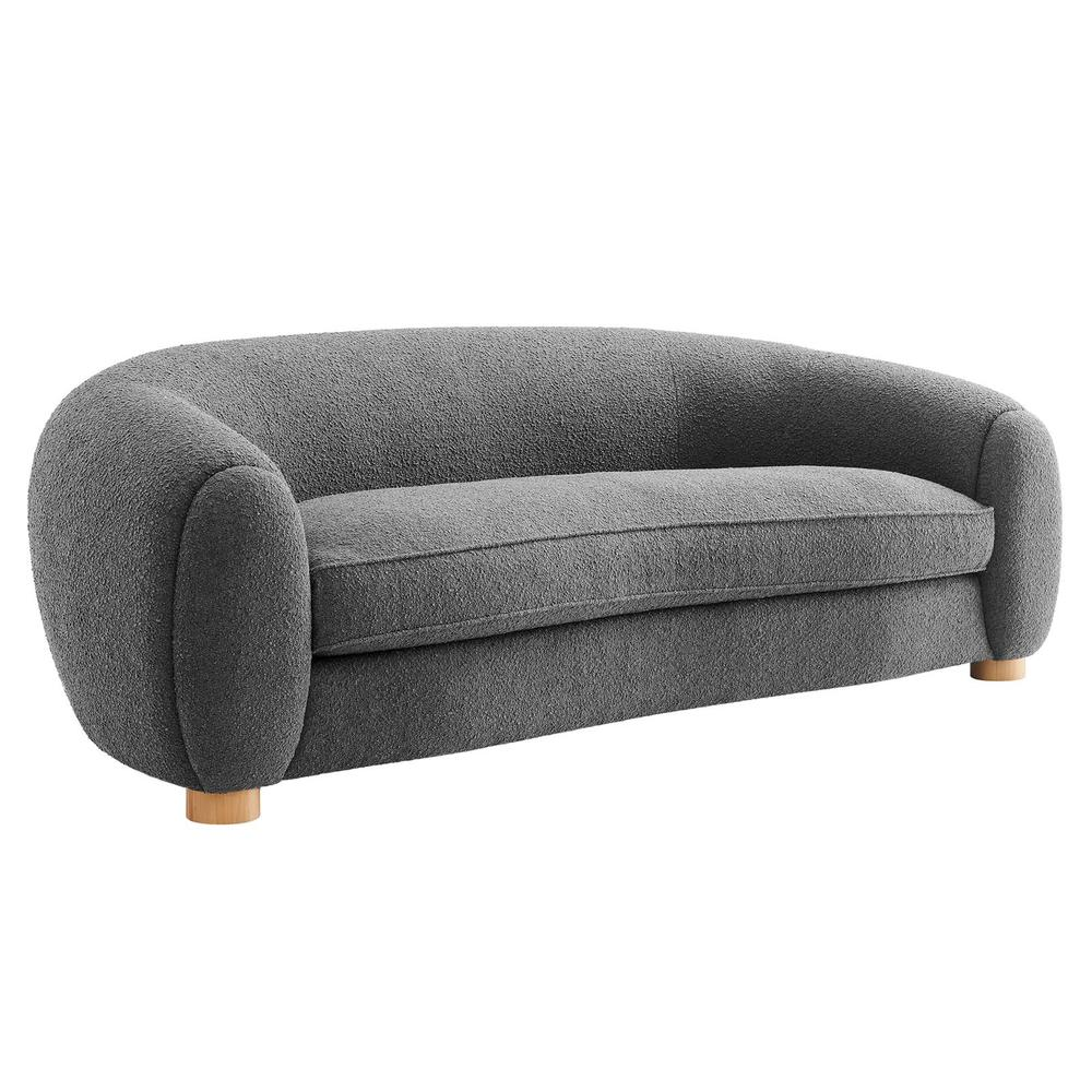 Abundant Boucle Upholstered Fabric Sofa - Gray EEI-6024-GRY