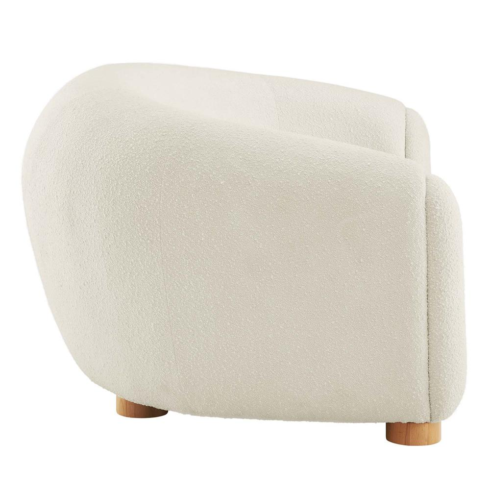 Abundant Boucle Upholstered Fabric Sofa - Ivory EEI-6024-IVO