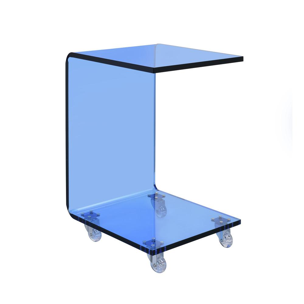 Peek Acrylic Snack Table in Blue