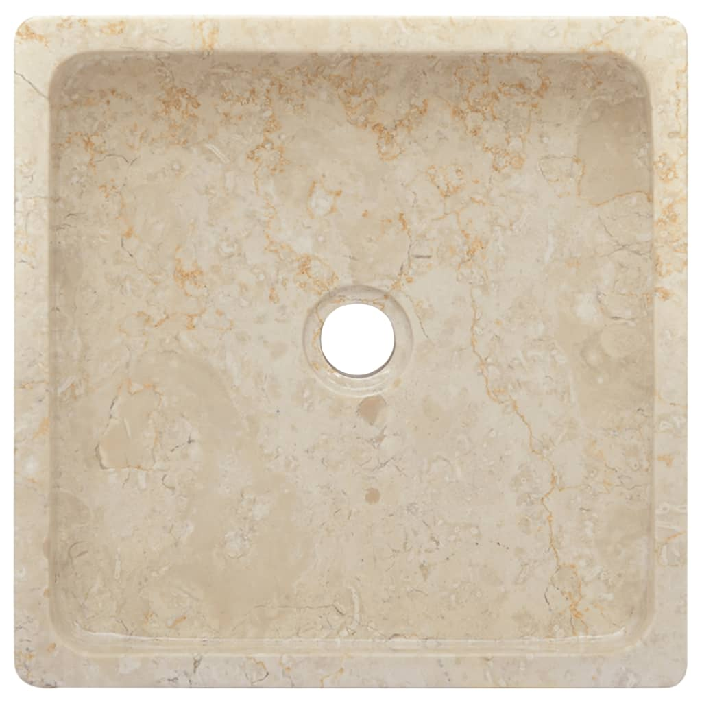 Vida XL Sink Cream 15.7"x15.7"x3.9" Marble