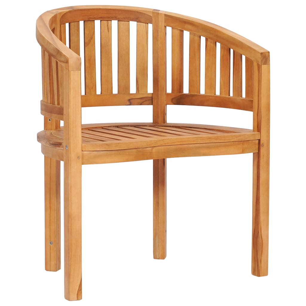 vidaXL Banana Chair Solid Teak Wood