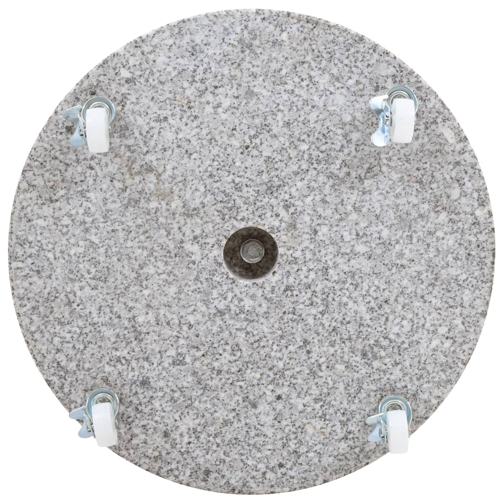 vidaXL Parasol Base Granite 66.1 lb Round Gray