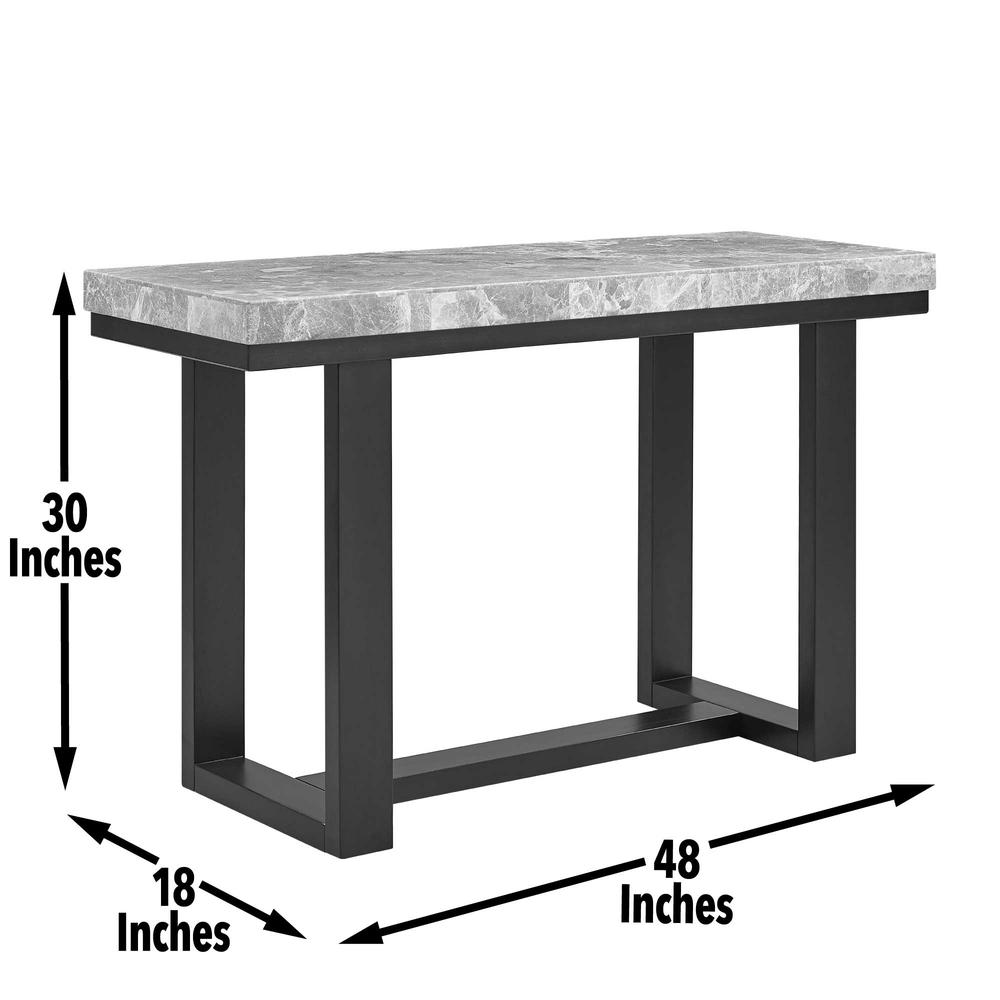 Lucca Gray Marble Sofa Table