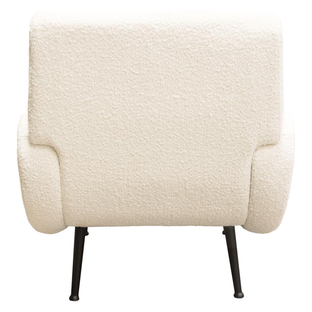 Cameron Accent Chair in Bone Boucle Textured Fabric w/ Black Leg by Diamond Sofa