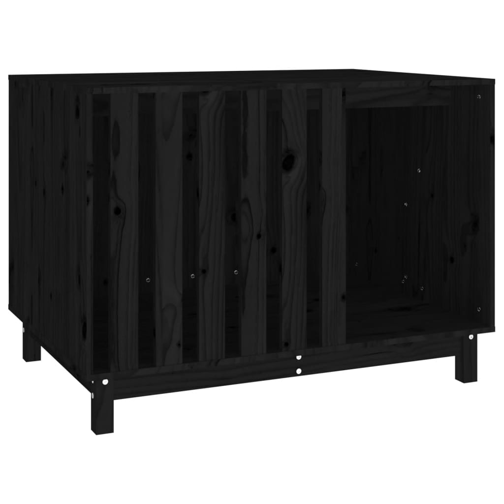 vidaXL Dog House Black 100x70x72 cm Solid Wood Pine
