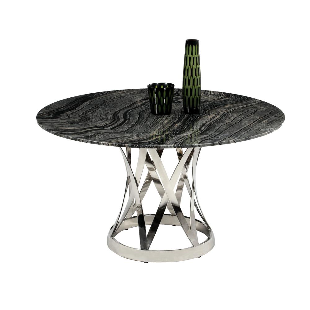 Janet Table W/ Marble Top, Gray/Marble