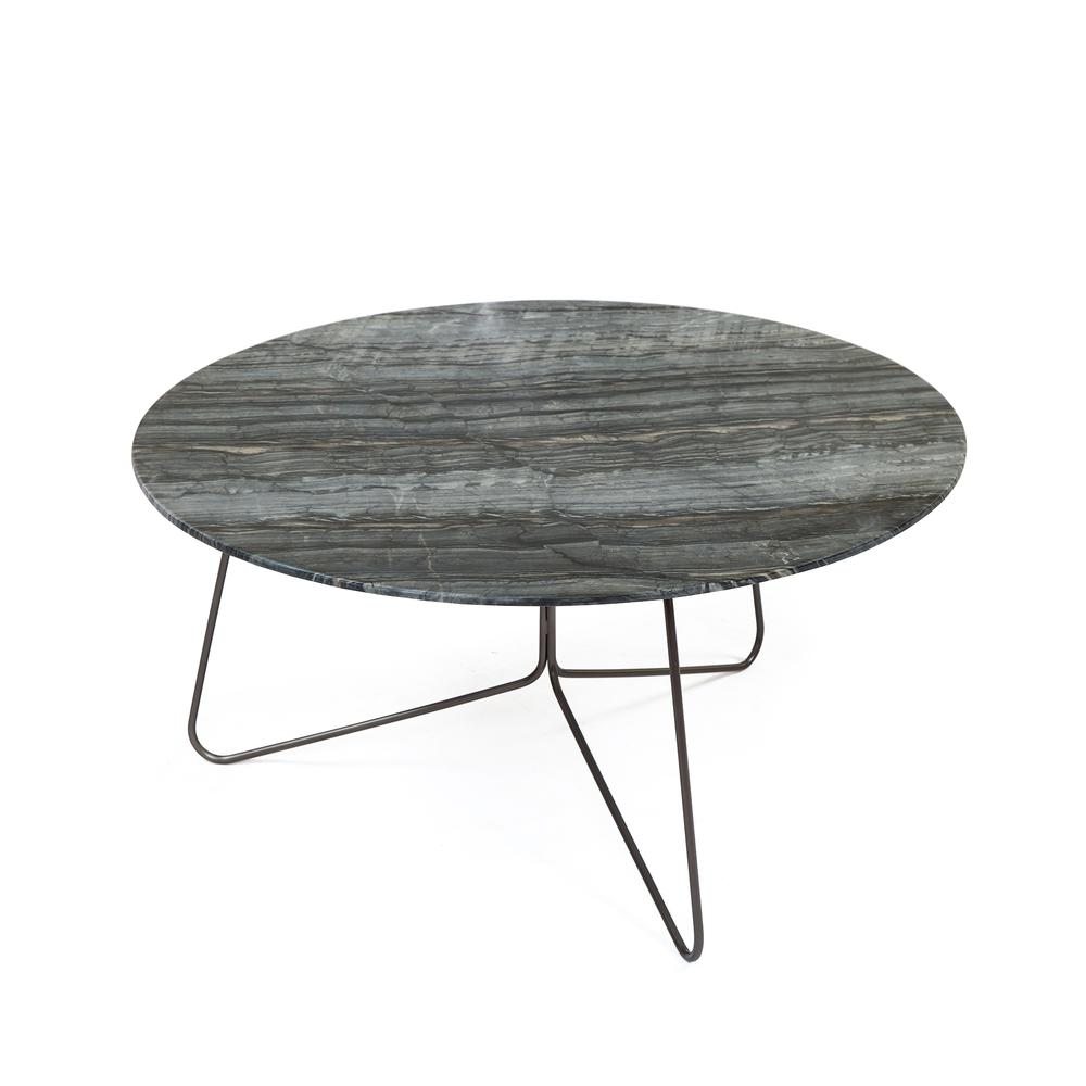 Tracy Coffee Table 35" Black Marble Top