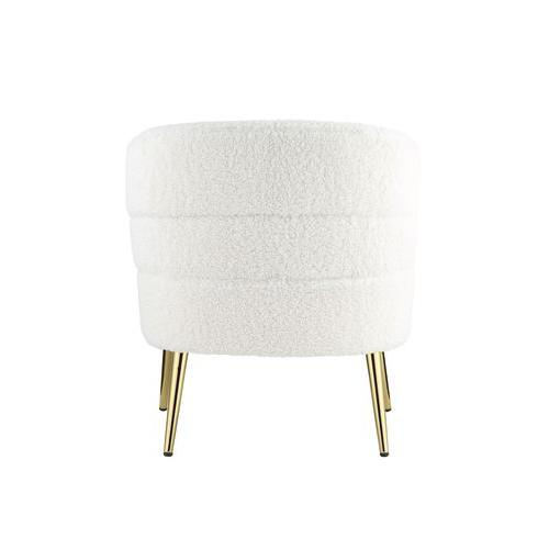 Trezona White Teddy Sherpa Accent Chair