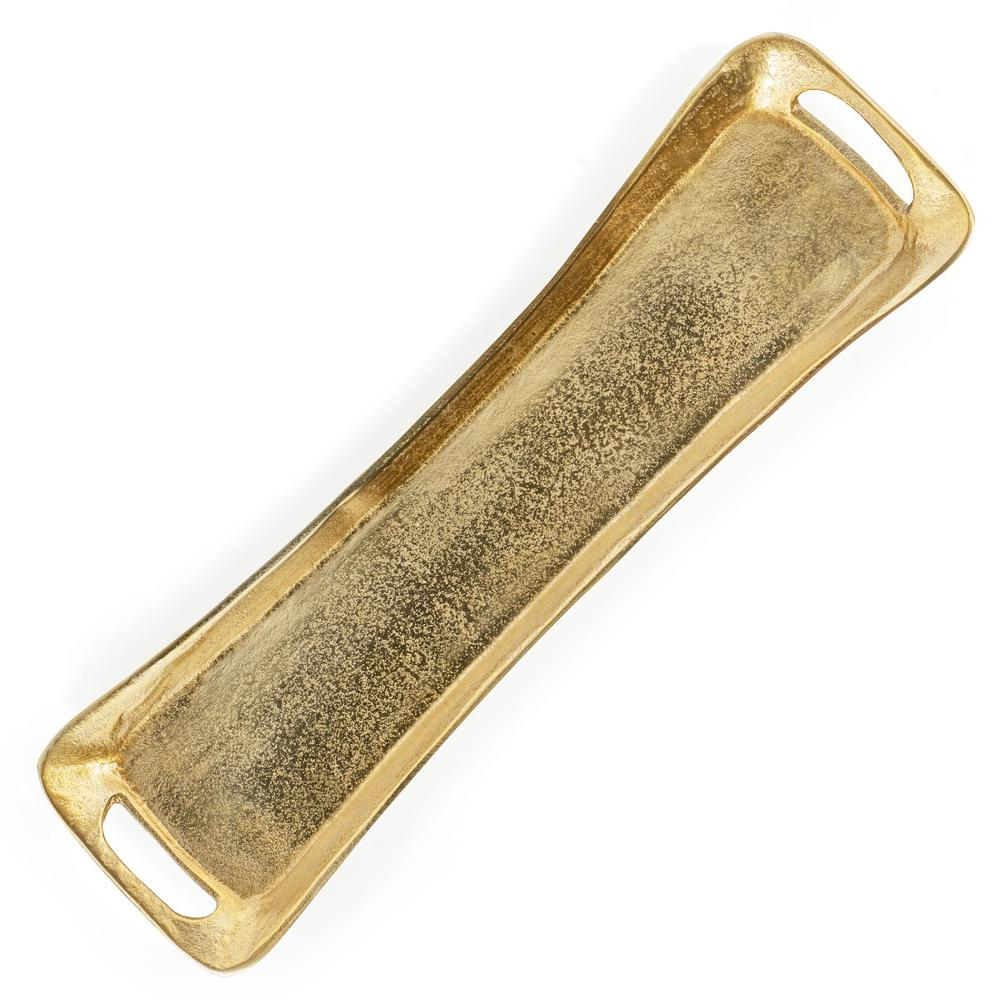 Valor Decorative Metal Tray, Large Gold