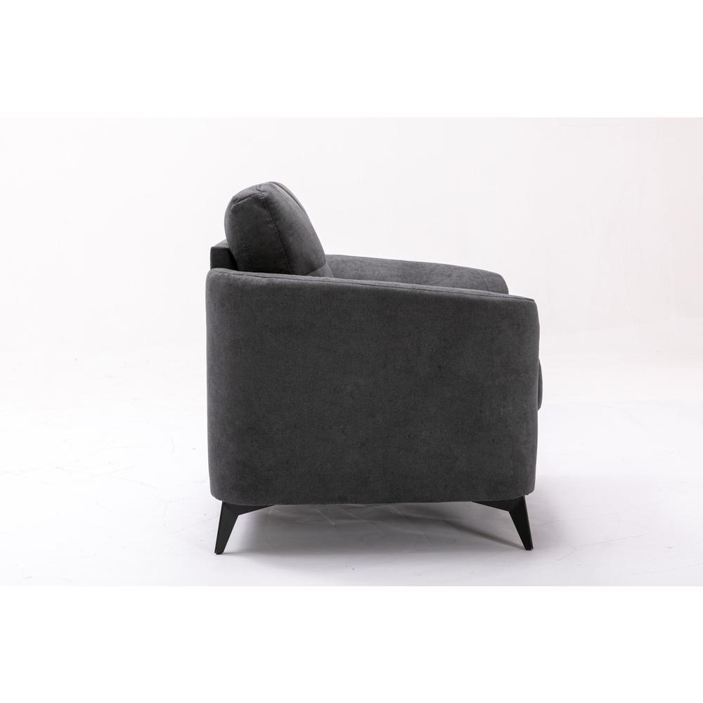 Callie Gray Velvet Fabric Chair