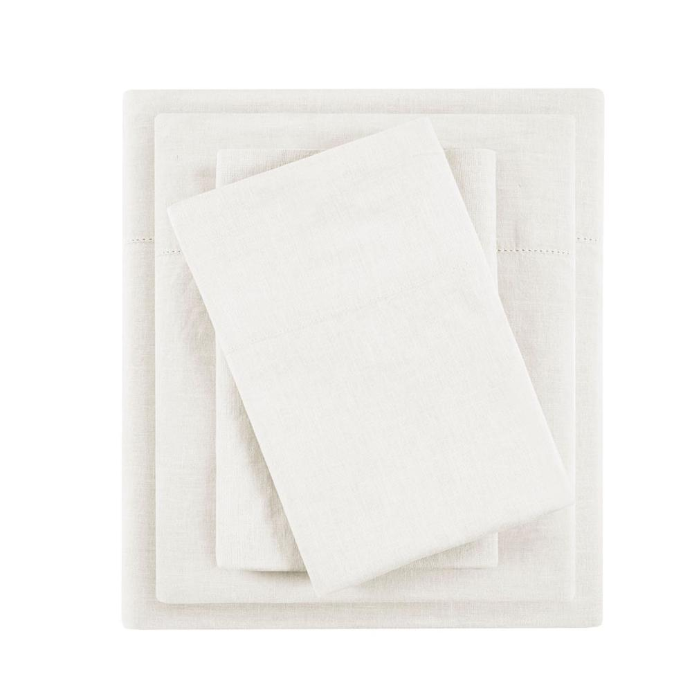 55% Cotton 45% Linen Sheet Set in Ivory