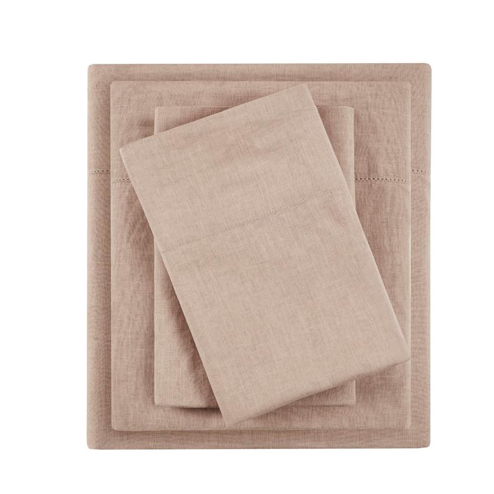 55% Cotton 45% Linen Sheet Set - Warm Taupe