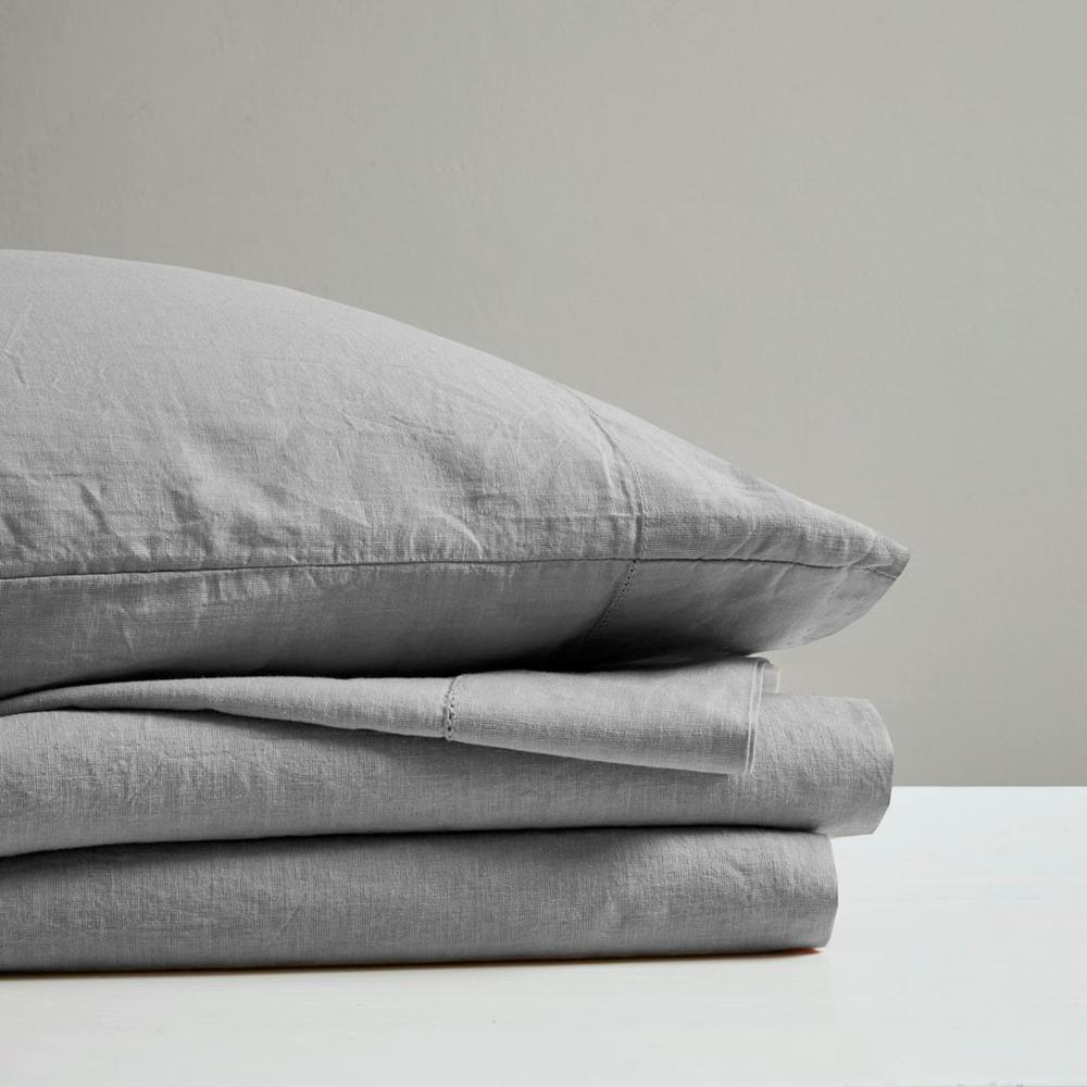 55% Cotton 45% Linen Sheet Set (Gray)