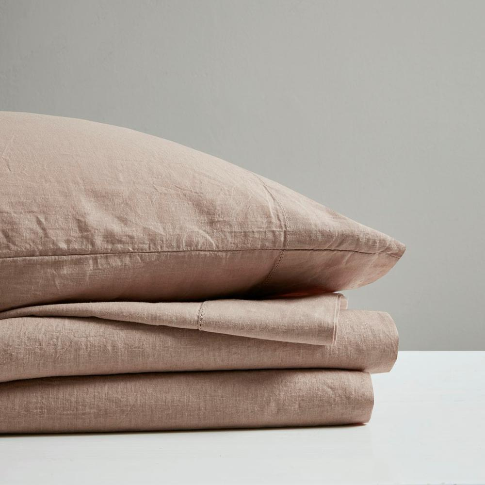 55% Cotton 45% Linen Sheet Set (Warm Taupe)