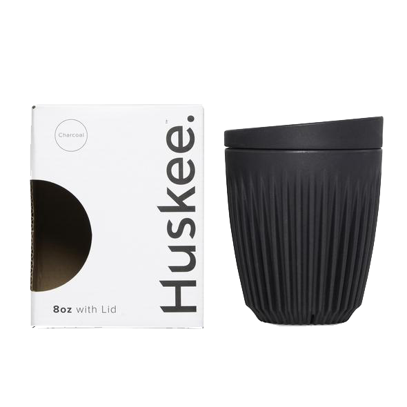 Huskee Reusable Coffee Cup - Charcoal 8oz