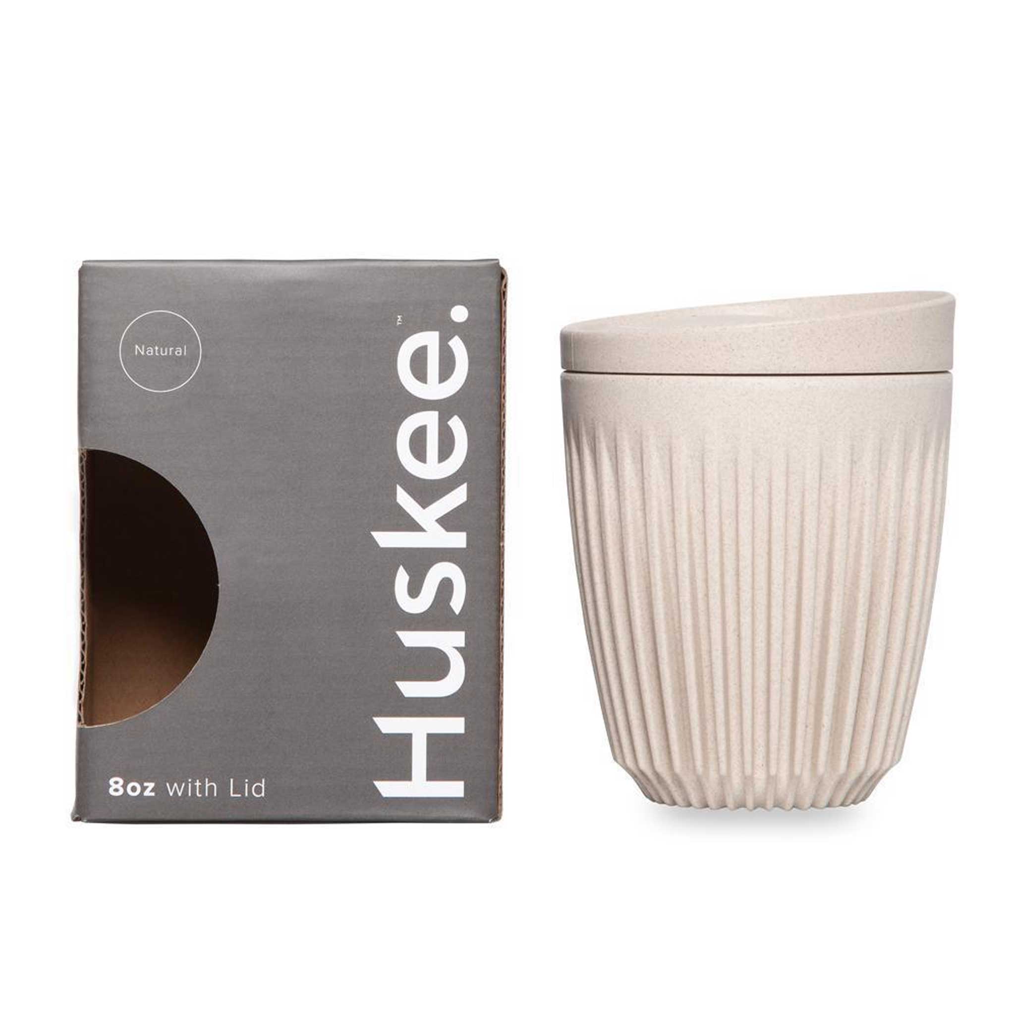 Huskee Reusable Coffee Cup - Natural 8oz
